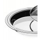 Travessa 39cm Ciclo Aço Inox Tramontina Com Tampa De Vidro E Talheres